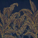 Golden Leaves Botanical wallpaper for living room & resort interiors | MWA-LWZ-215