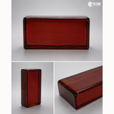Lava Red Solid Glass Brick – Pure Color | 200 x 100 x 50 mm