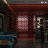 Lava Red Solid Glass Brick – Body Color | 200 x 100 x 50 mm | MOQ 2000 Units