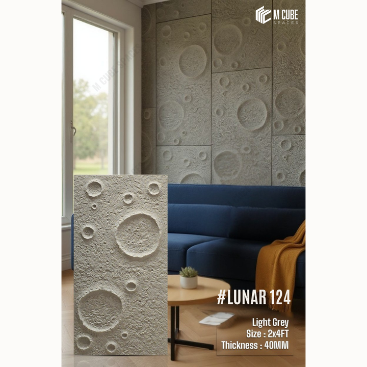 PU 3D Wall Panel – Lunar – 4 ft x 2 ft | 40mm