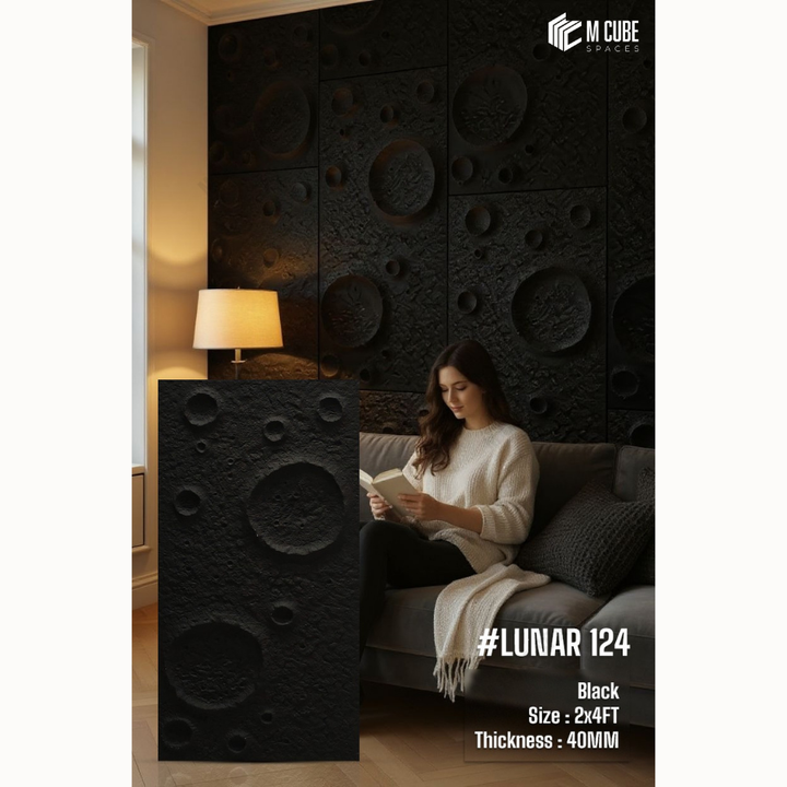 PU 3D Wall Panel – Lunar – 4 ft x 2 ft | 40mm