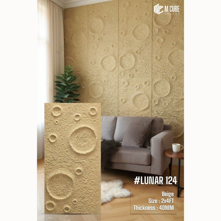 PU 3D Wall Panel – Lunar – 4 ft x 2 ft | 40mm