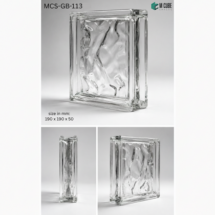 MCS-GB-113 Decorative Glass Brick for Light Diffusing Walls and Partitions