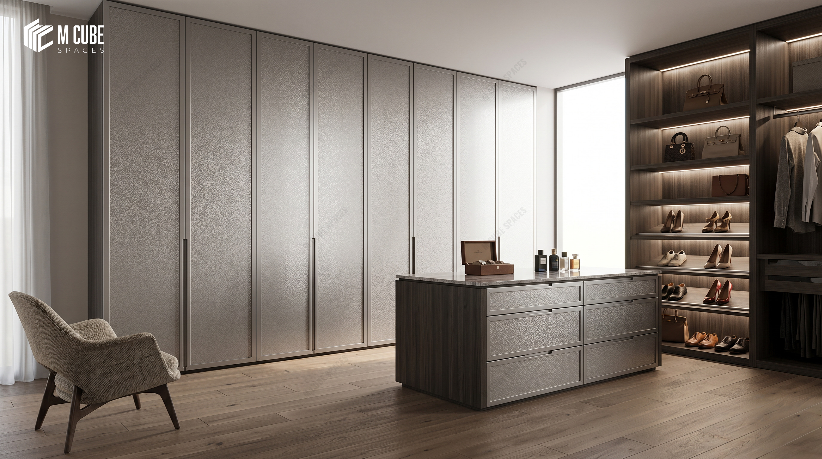 MetalFace metallic finish laminate MLA-TSC-130 luxury interior inspiration, Bangalore, India