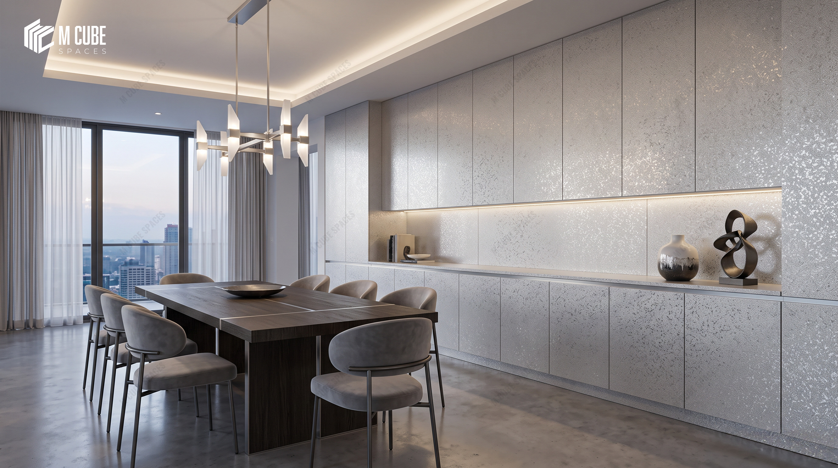 MetalFace metallic finish laminate MLA-TSC-134 luxury interior inspiration, Bangalore, India