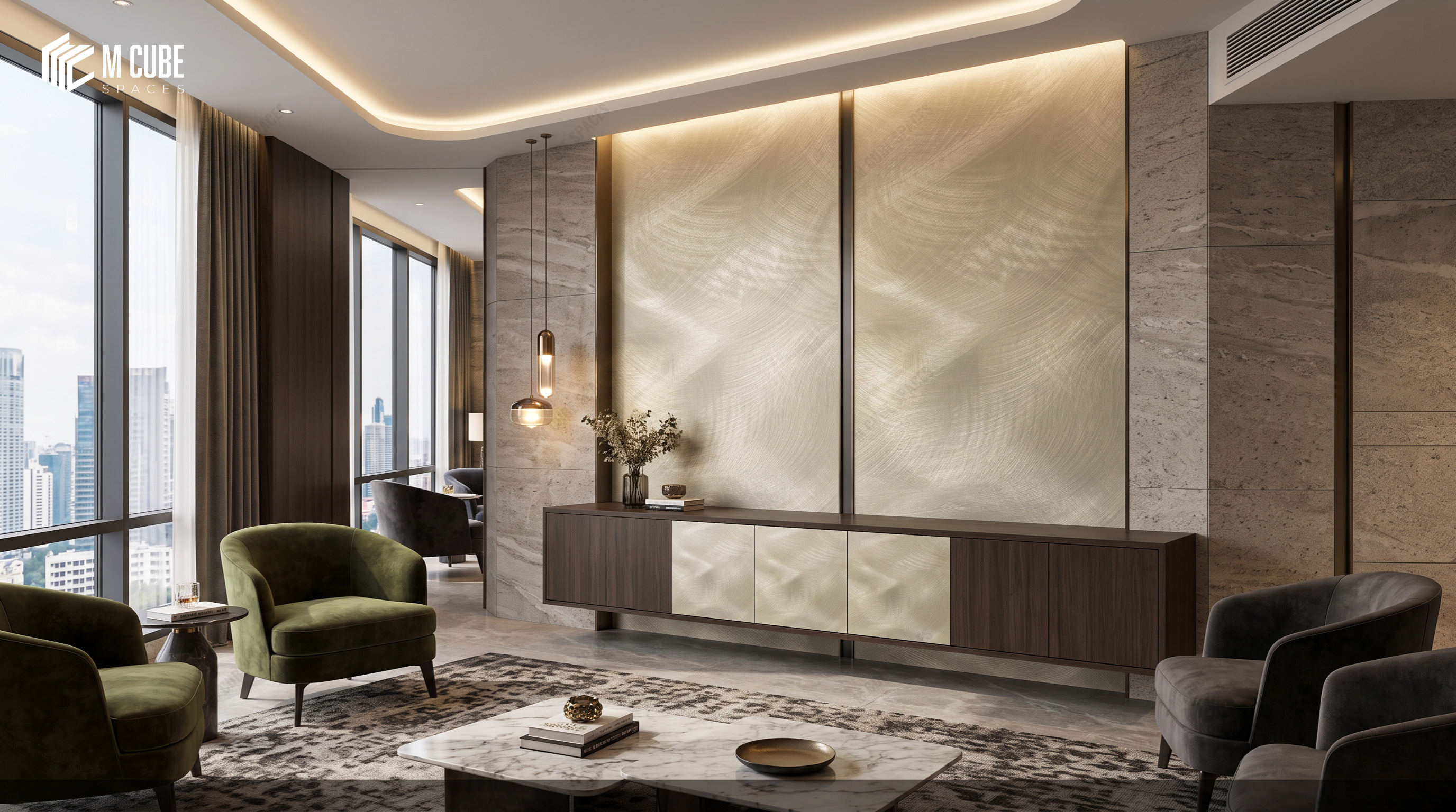 MetalFace metallic finish laminate MLA-TSC-153 luxury interior inspiration, Bangalore, India