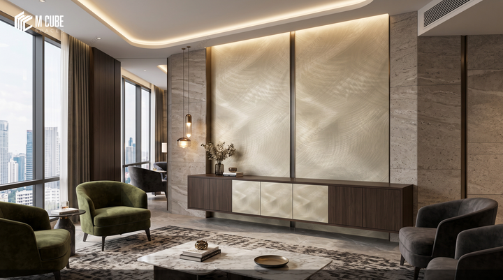 MetalFace metallic finish laminate MLA-TSC-153 luxury interior inspiration, Bangalore, India