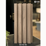 GrainRidge Mocha Oak Finish Louver Panel – MLV-TSC-166 | 9.5 ft × 8 in, 12 mm