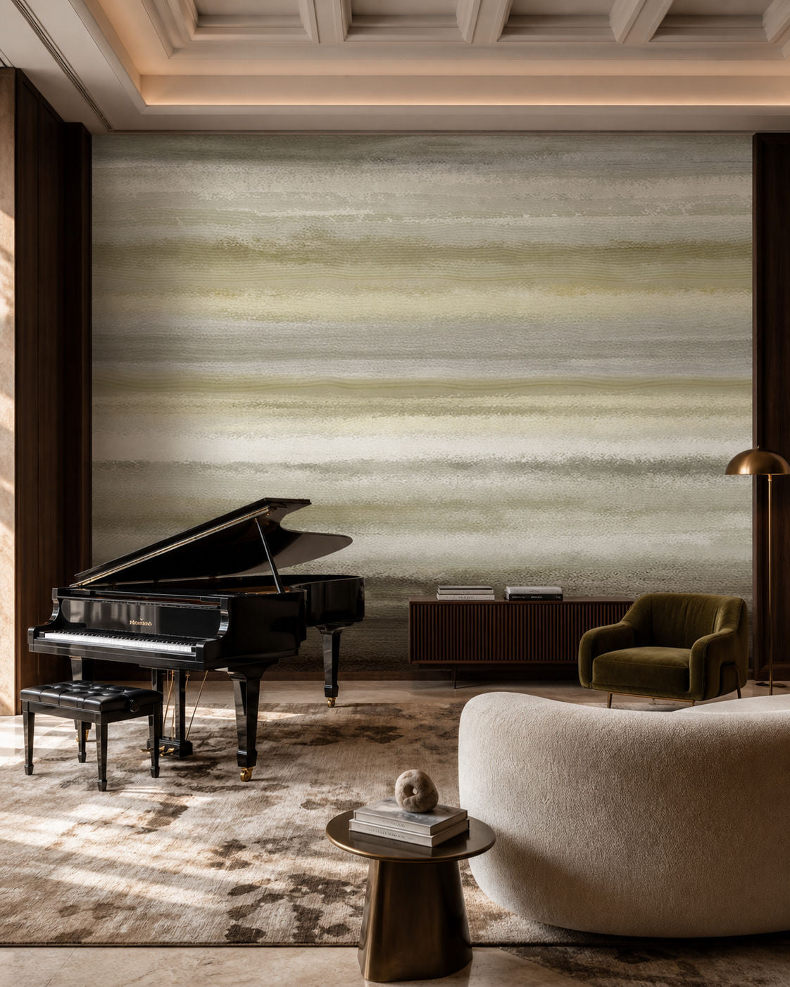 Desert Horizons (Green) Landscape wallpaper design view 2 | MWA-LWZ-309