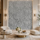 Earthen Scribble (Grey) Abstract wallpaper design view 2 | MWA-LWZ-312