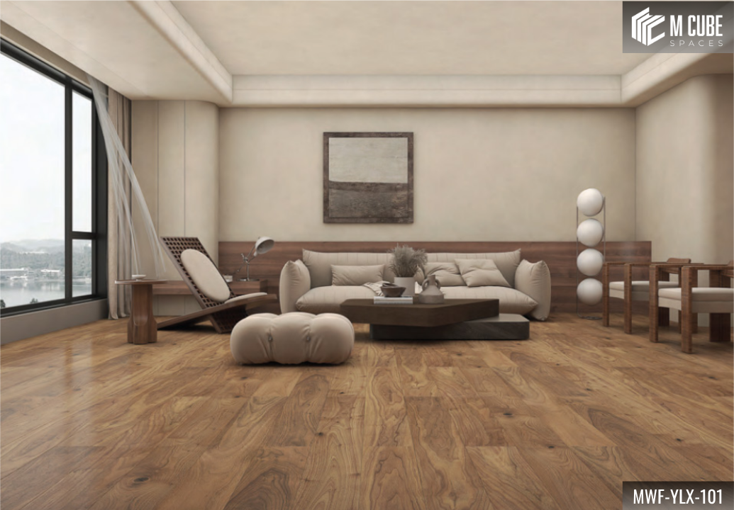 MWF-YLX-101 Ebony Dusk Dark Walnut Engineered Hardwood Flooring - Image 1