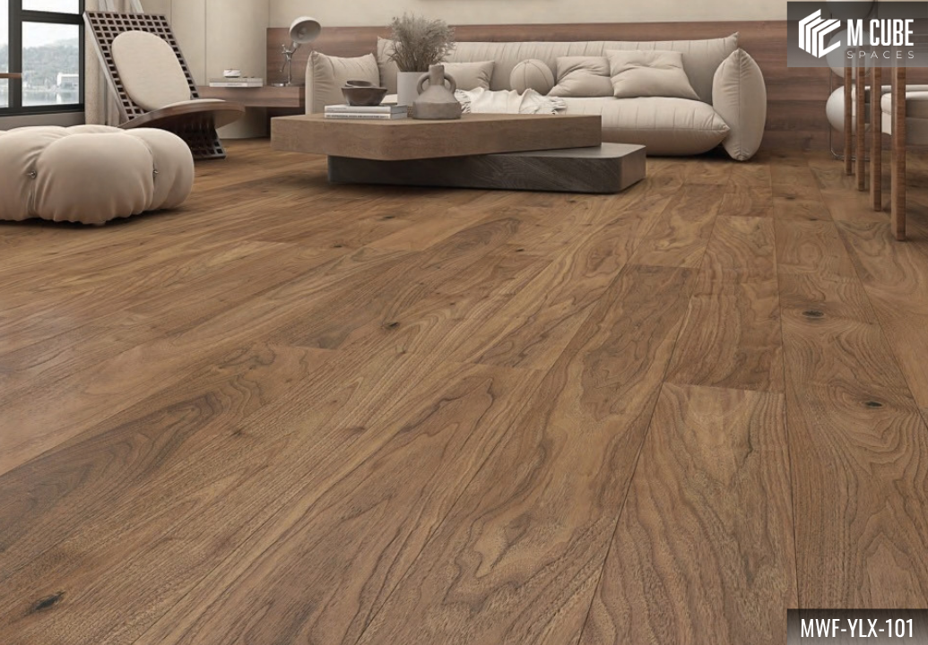 MWF-YLX-101 Ebony Dusk Dark Walnut Engineered Hardwood Flooring - Image 3