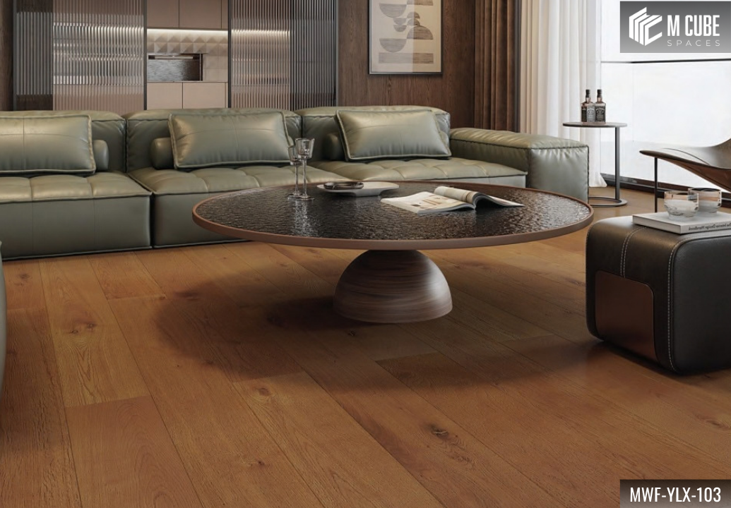 MWF-YLX-103 Charcoal Depths Dark Smoked Oak Engineered Hardwood Flooring - Image 5
