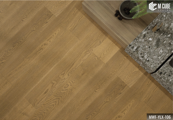 MWF-YLX-106 Harvest Gold Medium Unsmoked Oak Engineered Hardwood Flooring - Image 2