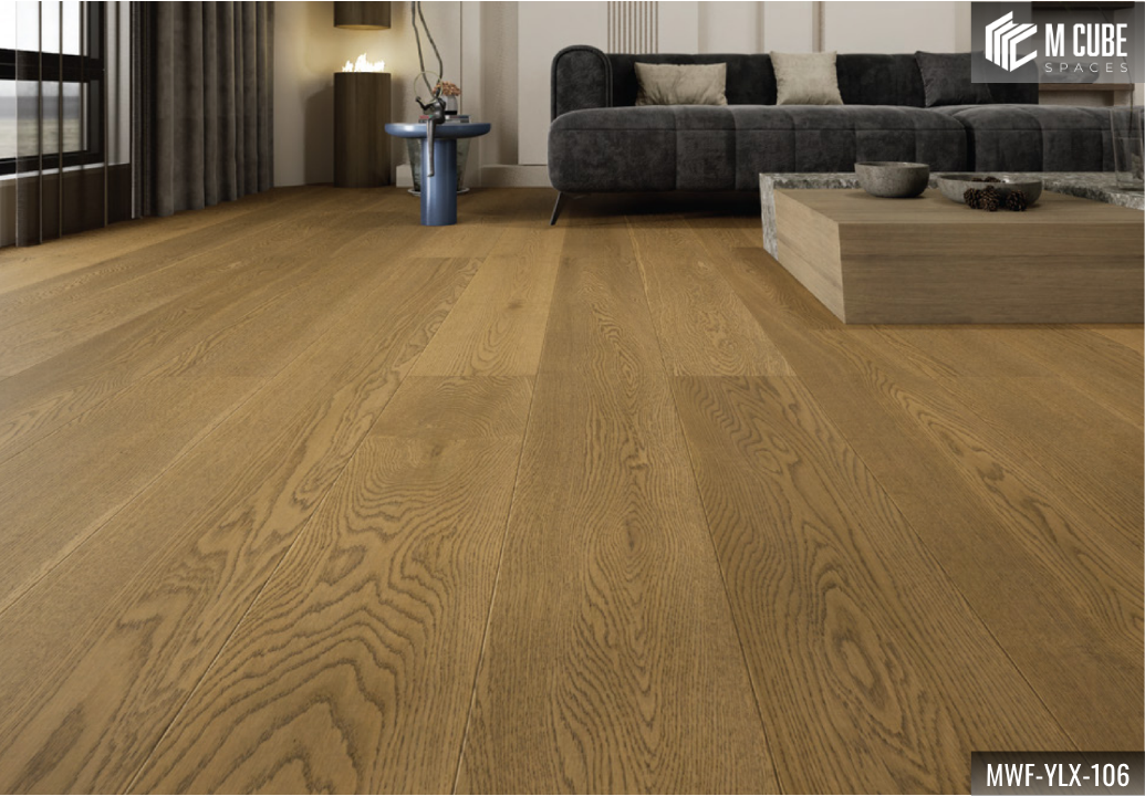 MWF-YLX-106 Harvest Gold Medium Unsmoked Oak Engineered Hardwood Flooring - Image 3
