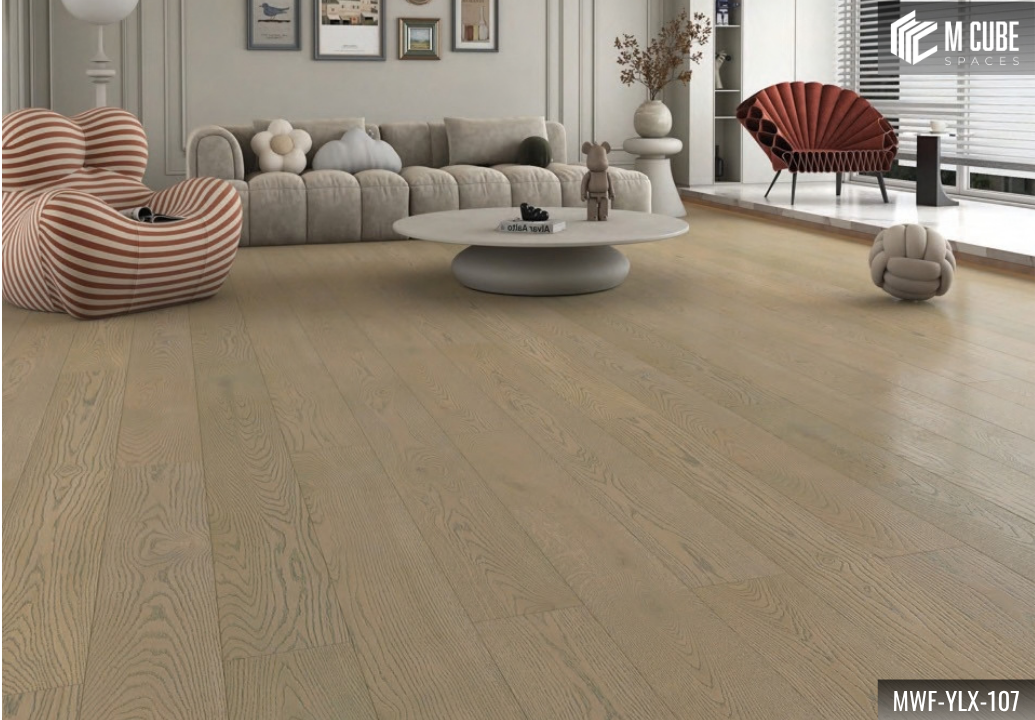 MWF-YLX-107 Pearlescent Grey Light Grey Oak Engineered Hardwood Flooring - Image 3