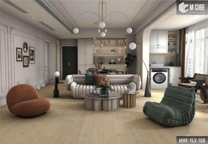 MWF-YLX-108 Misty Silver Light Grey Oak Engineered Hardwood Flooring - Image 1