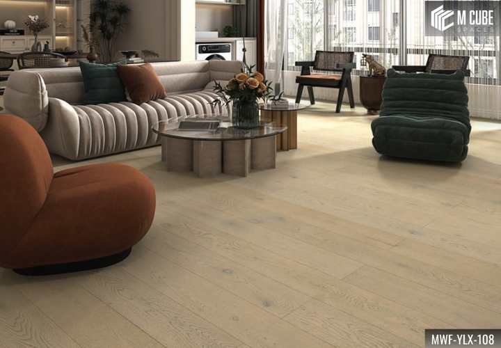 MWF-YLX-108 Misty Silver Light Grey Oak Engineered Hardwood Flooring - Image 3