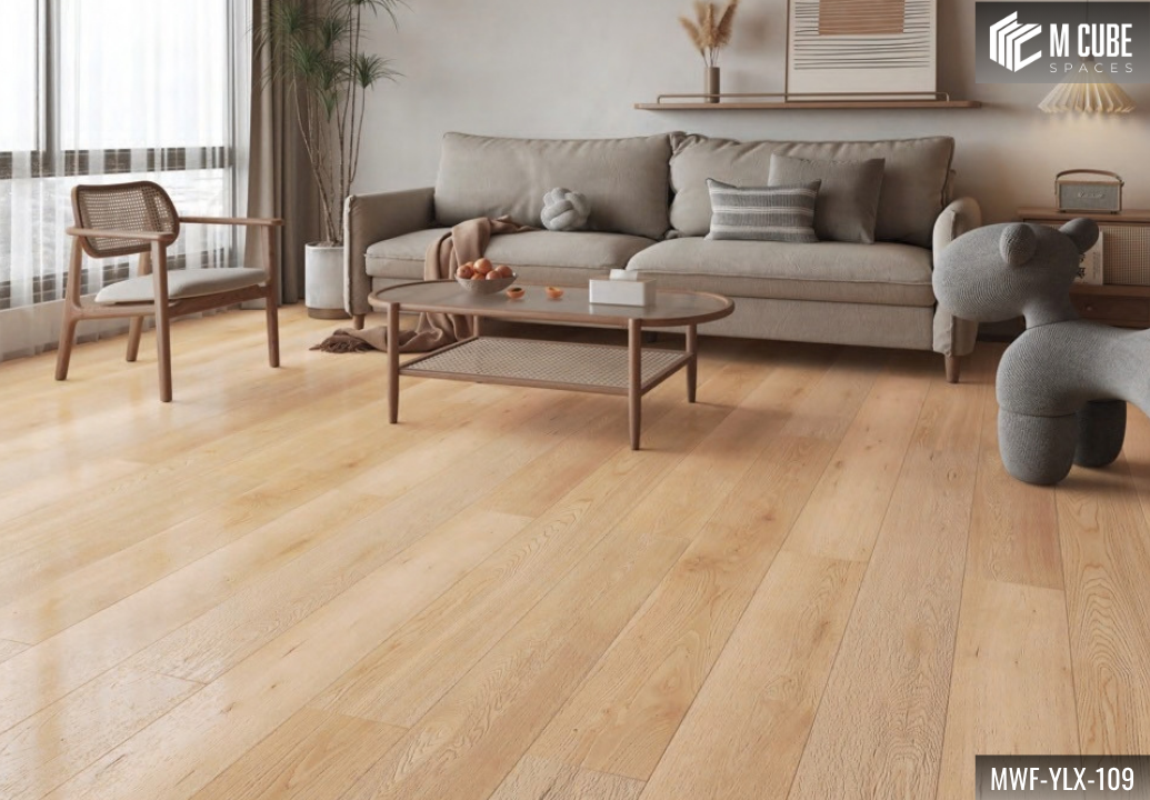 MWF-YLX-109 Beige Radiance Light Unsmoked Oak Engineered Hardwood Flooring - Image 3