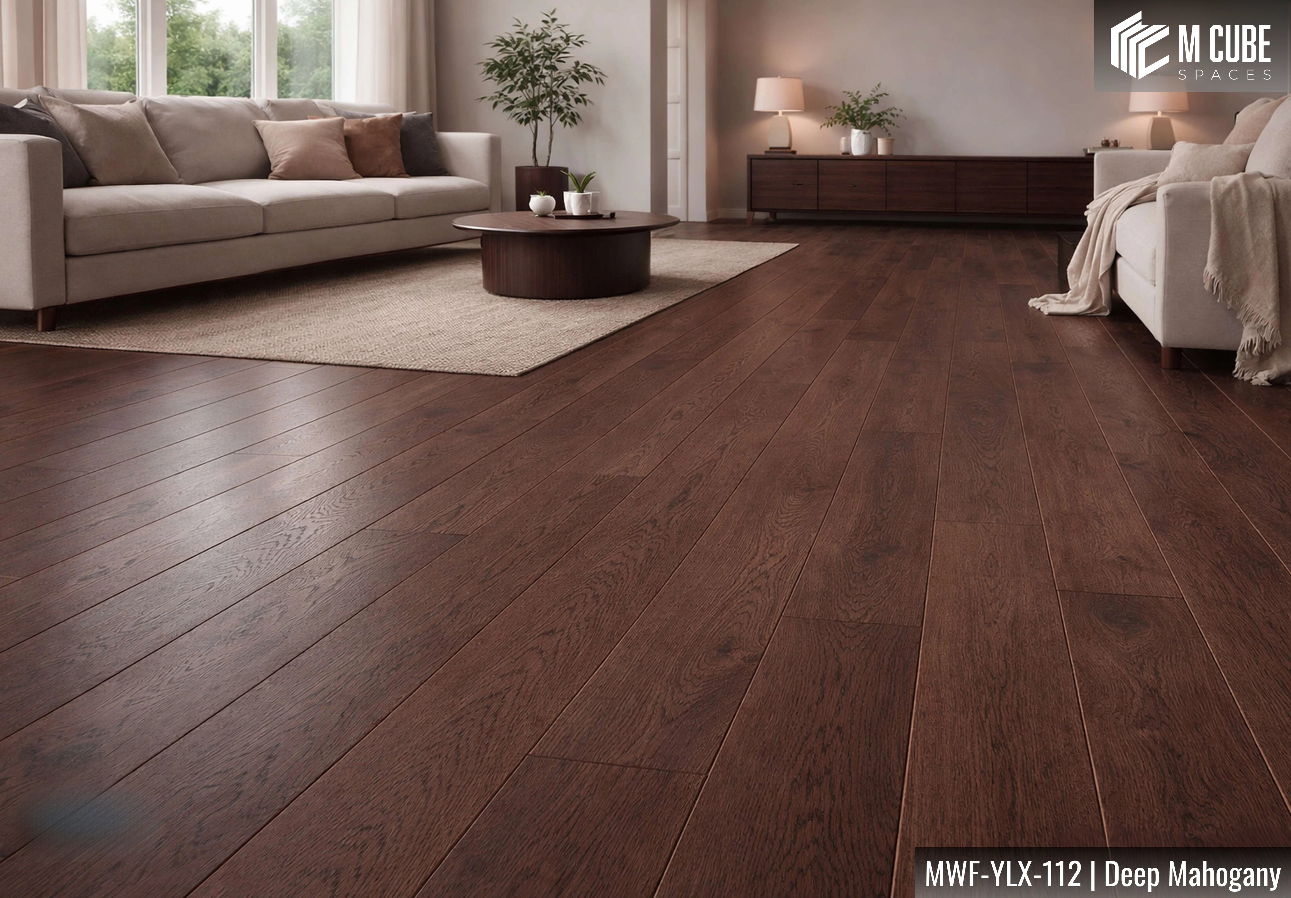 MWF-YLX-112 Deep Mahogany Oak Engineered Hardwood Flooring Interior Application