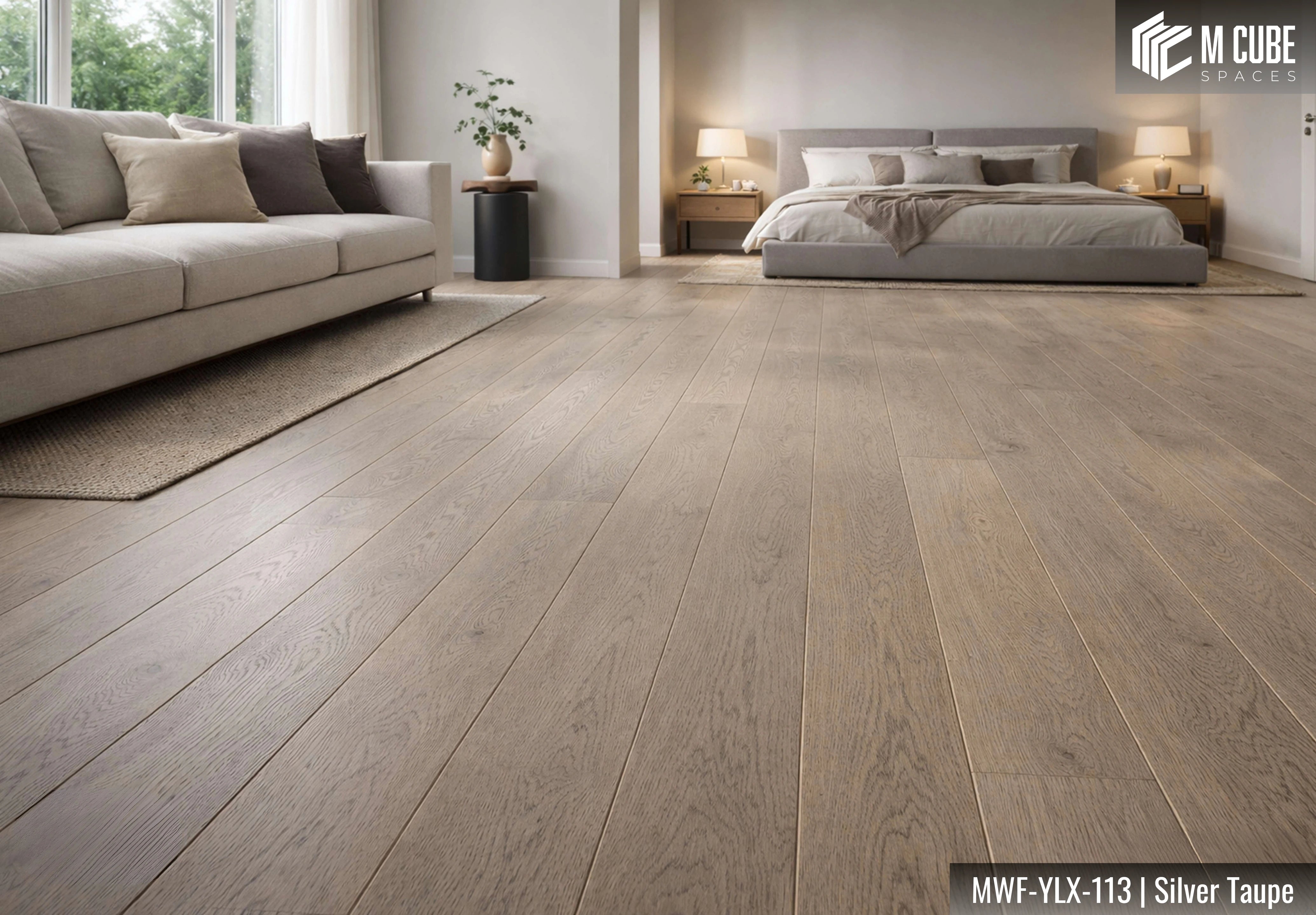 MWF-YLX-113 Silver Taupe Oak Engineered Hardwood Flooring Interior Application
