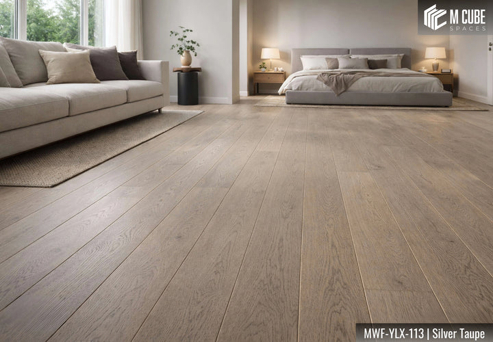 MWF-YLX-113 Silver Taupe Oak Engineered Hardwood Flooring Interior Application
