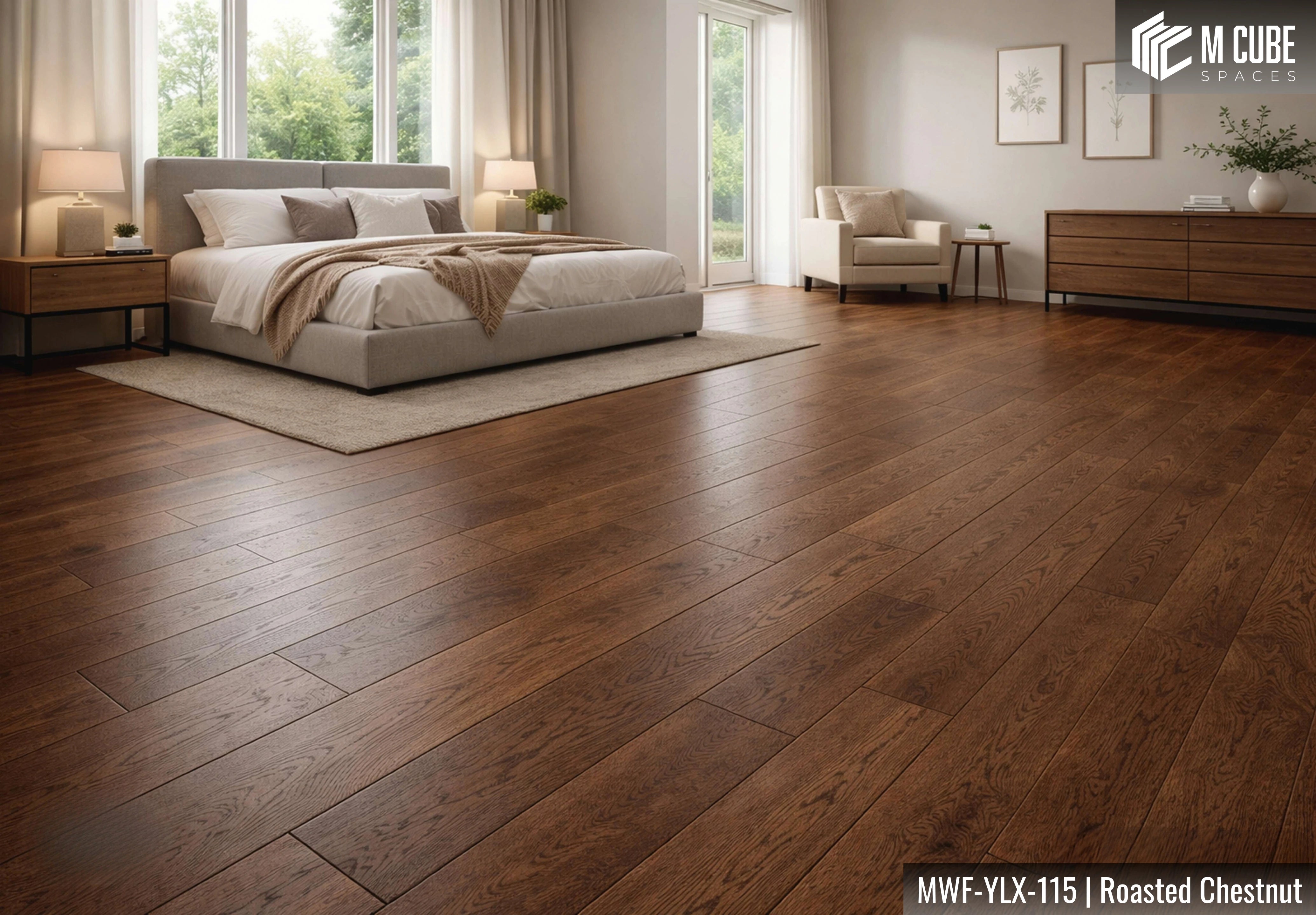 MWF-YLX-115 Roasted Chestnut Oak Engineered Hardwood Flooring Interior Application