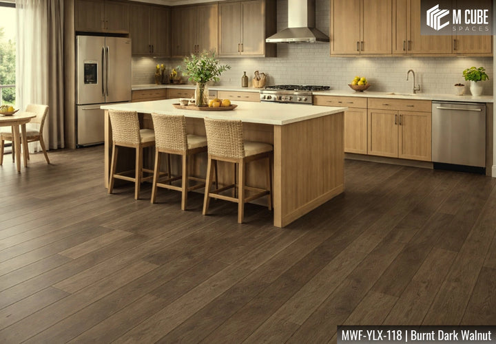 MWF-YLX-118 Burnt Dark Walnut Engineered Hardwood Flooring