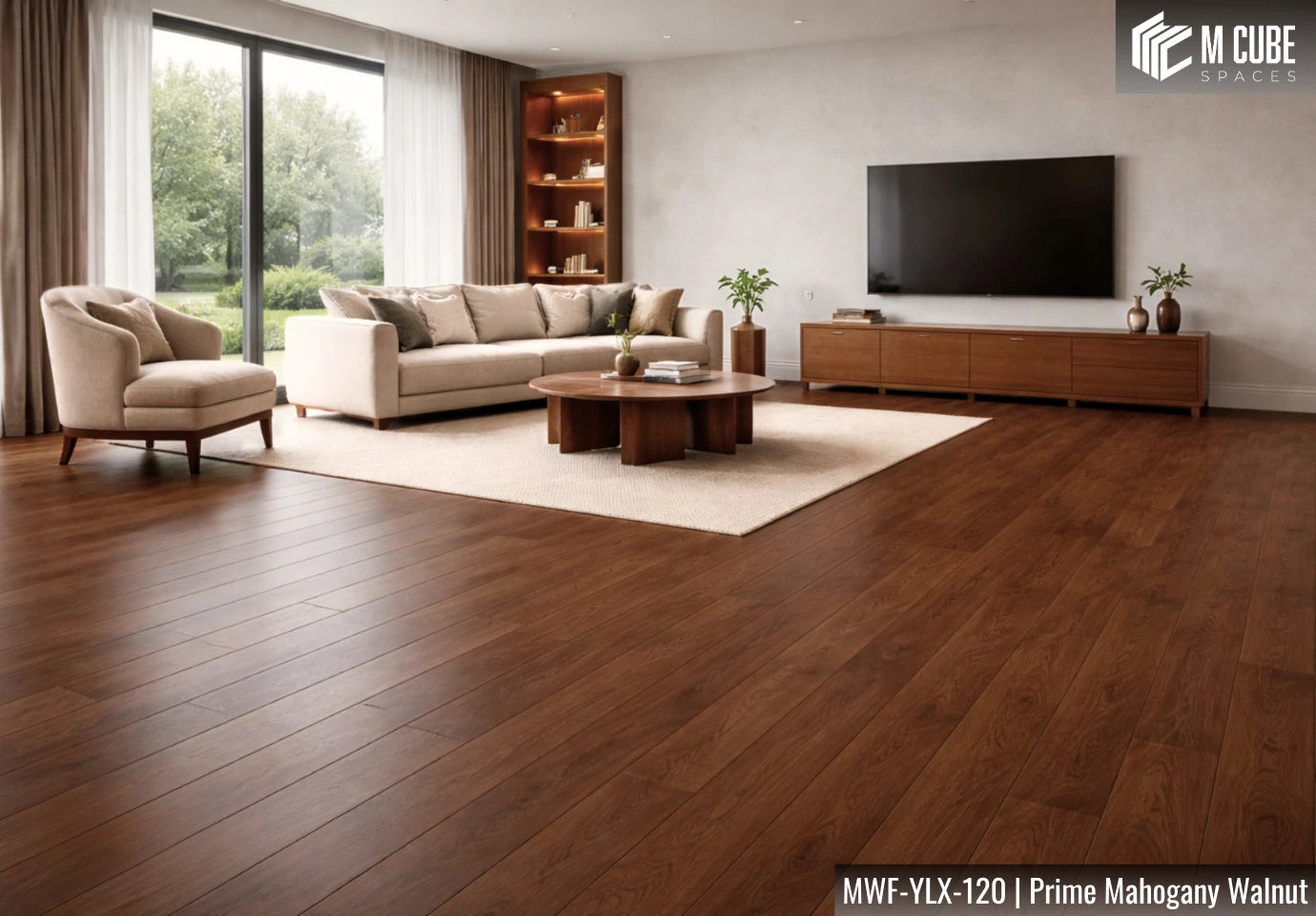 MWF-YLX-120 Prime Mahogany Walnut Engineered Hardwood Flooring