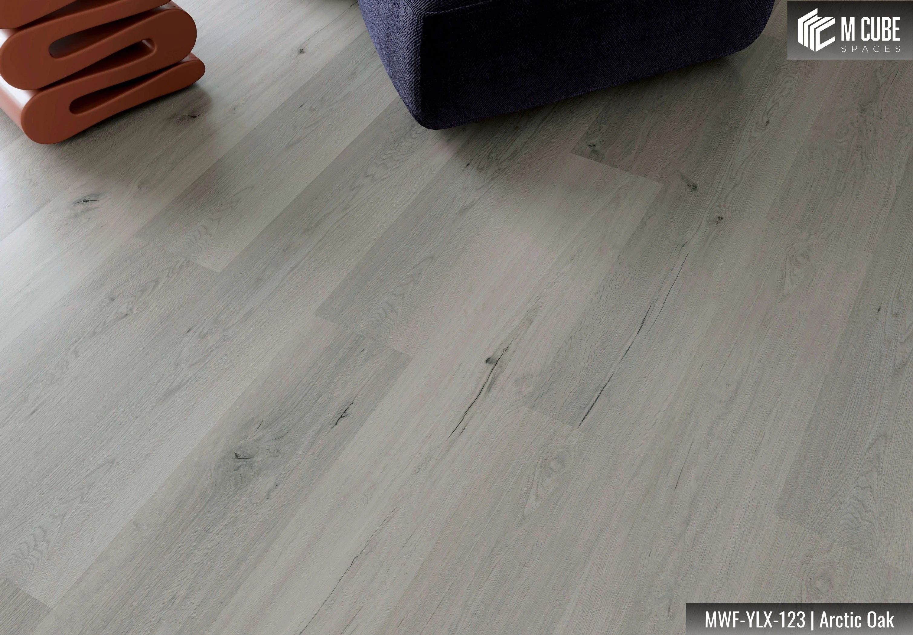 MWF-YLX-123 Arctic Oak Laminated Wooden Flooring Interior Application