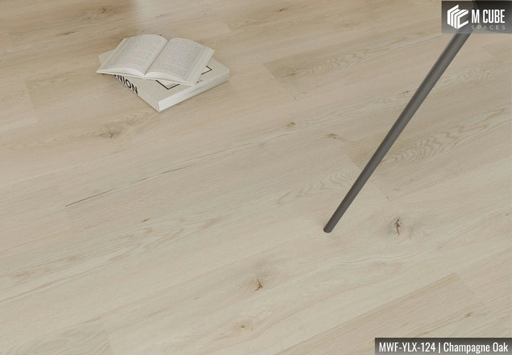 MWF-YLX-124 Champagne Oak Laminated Wooden Flooring Interior Application