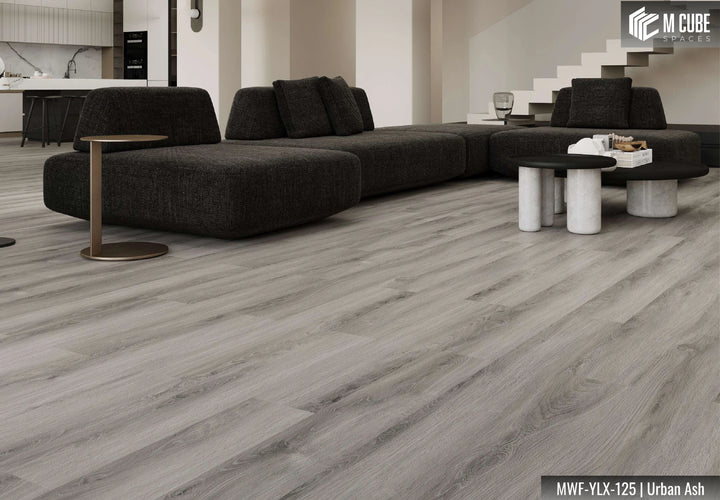 MWF-YLX-125 Urban Ash Laminated Wooden Flooring