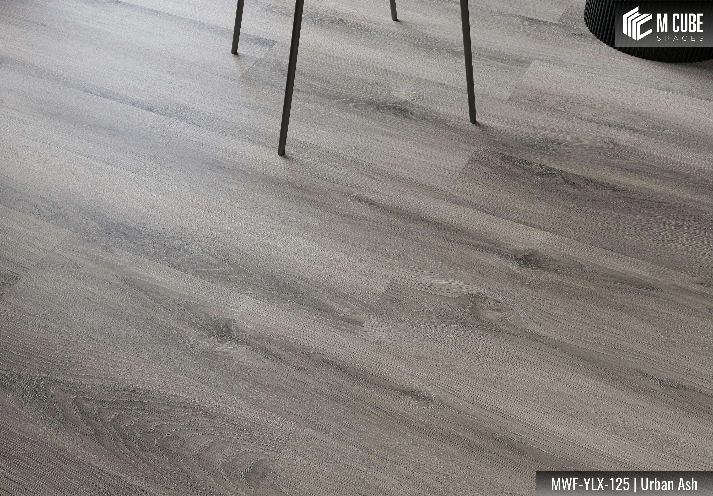 MWF-YLX-125 Urban Ash Laminated Wooden Flooring Interior Application