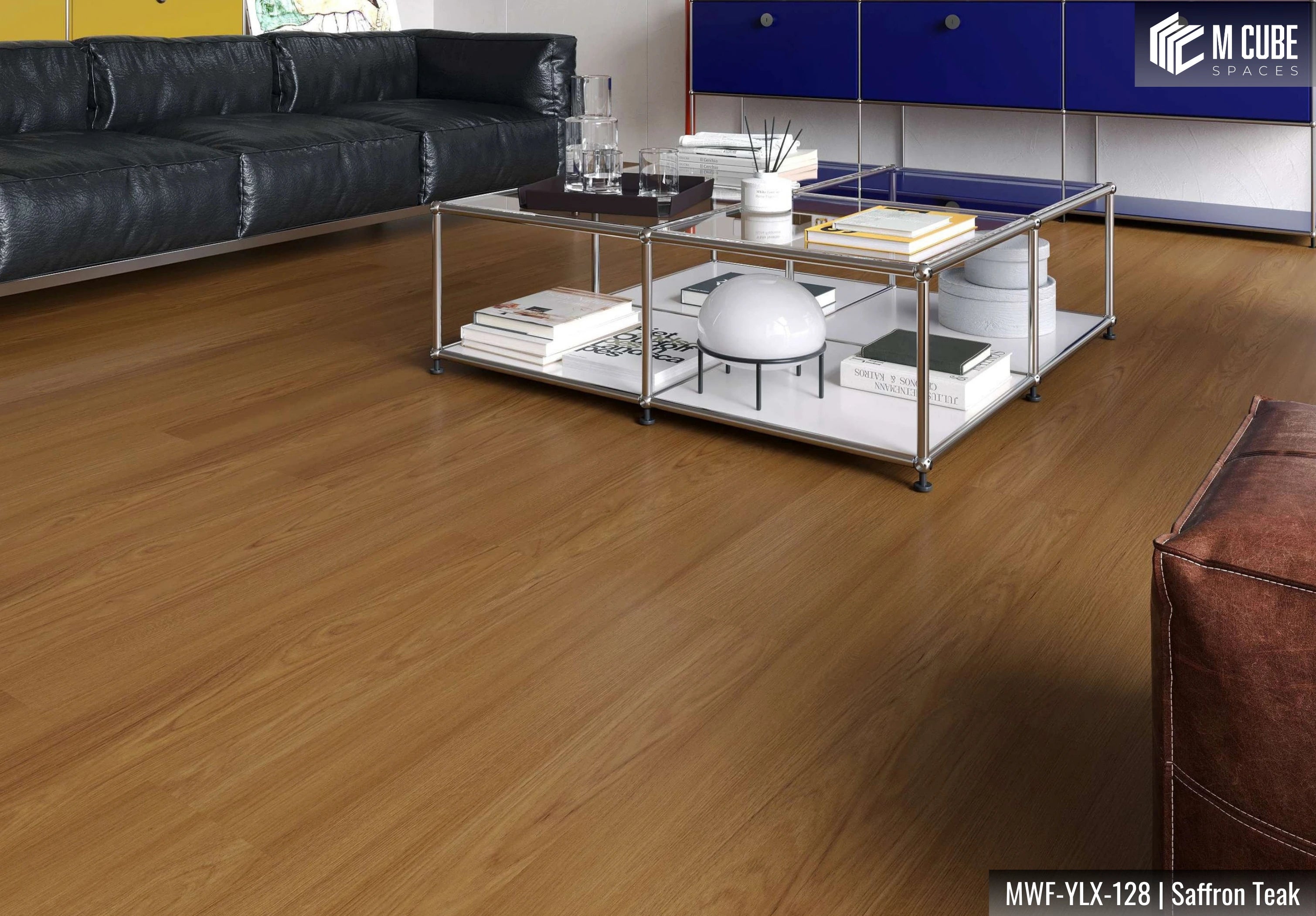 MWF-YLX-128 Saffron Teak Laminated Wooden Flooring