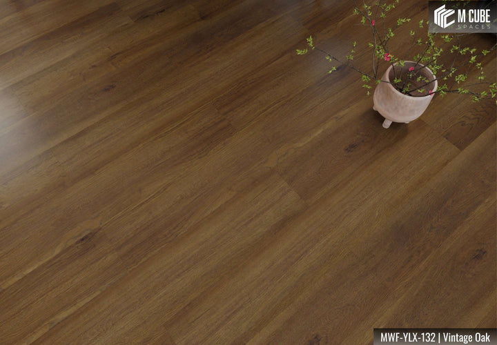 MWF-YLX-132 Vintage Oak Laminated Wooden Flooring Interior Application
