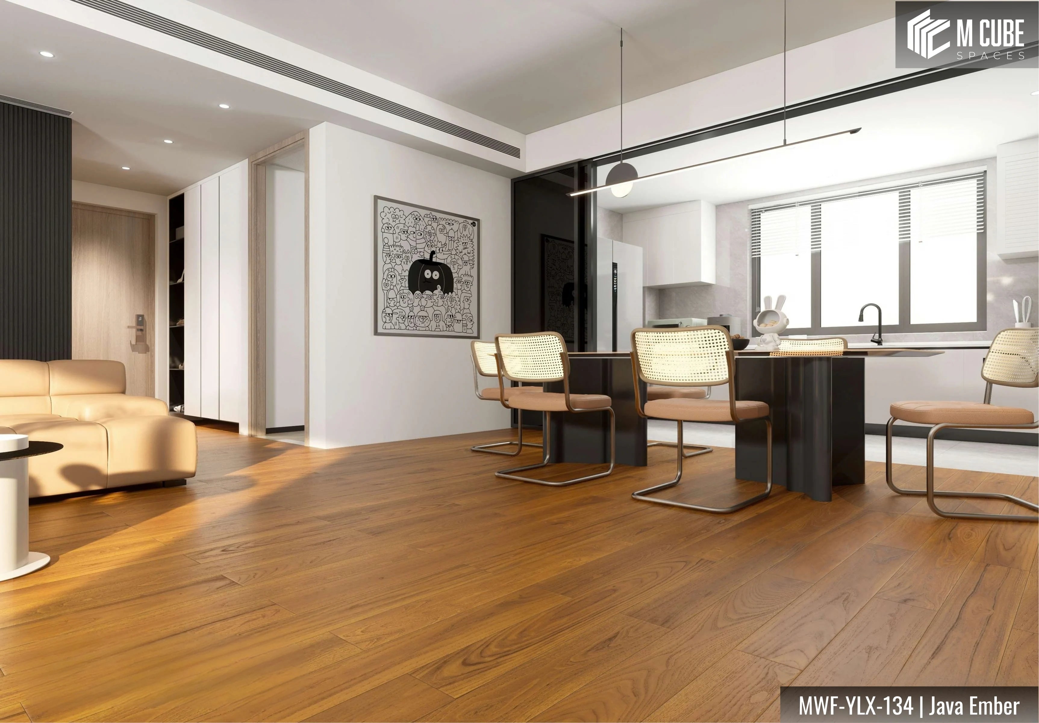 MWF-YLX-134 Java Ember Solid Hardwood Flooring Interior Application 2