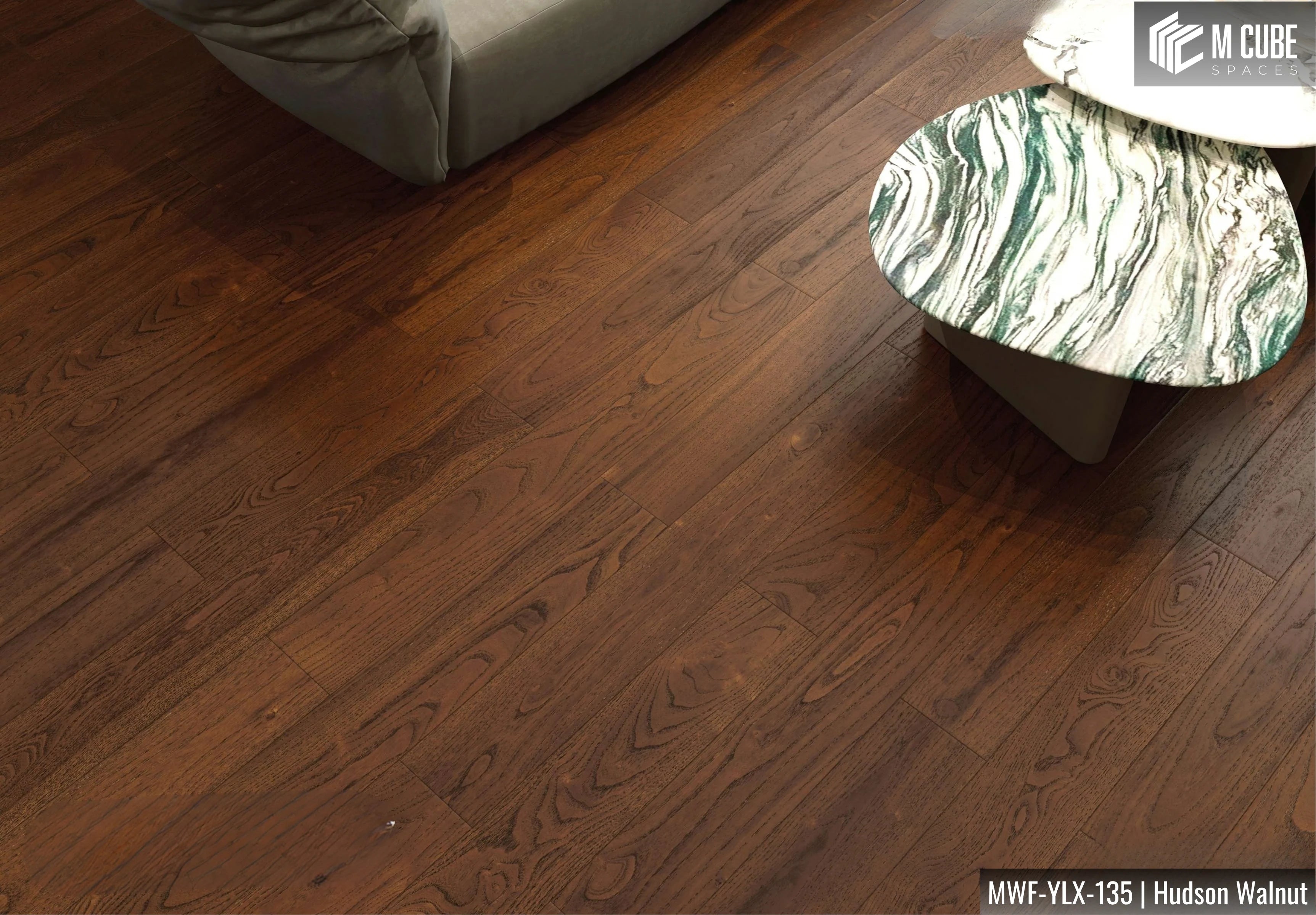 MWF-YLX-135 Hudson Walnut Solid Hardwood Flooring Interior Application 1