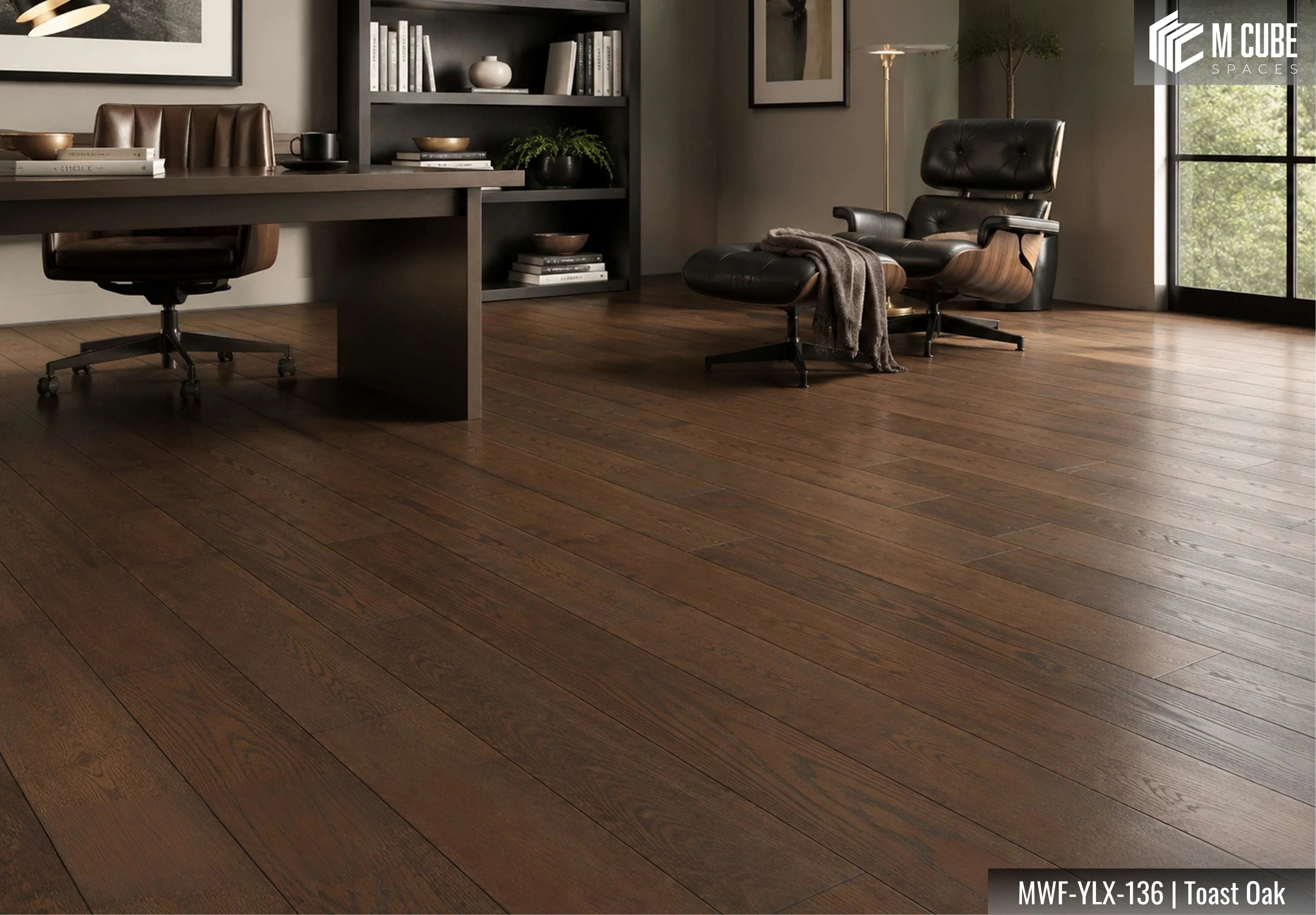 MWF-YLX-136 Toast Oak Solid Hardwood Flooring Interior Application 1