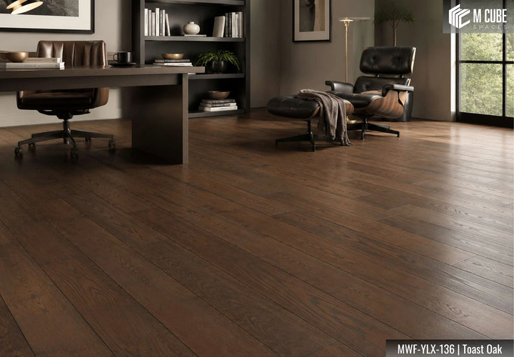 MWF-YLX-136 Toast Oak Solid Hardwood Flooring Interior Application 1