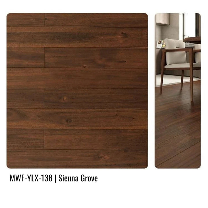 MWF-YLX-138 Sienna Grove Solid Hardwood Flooring Finish and Grain