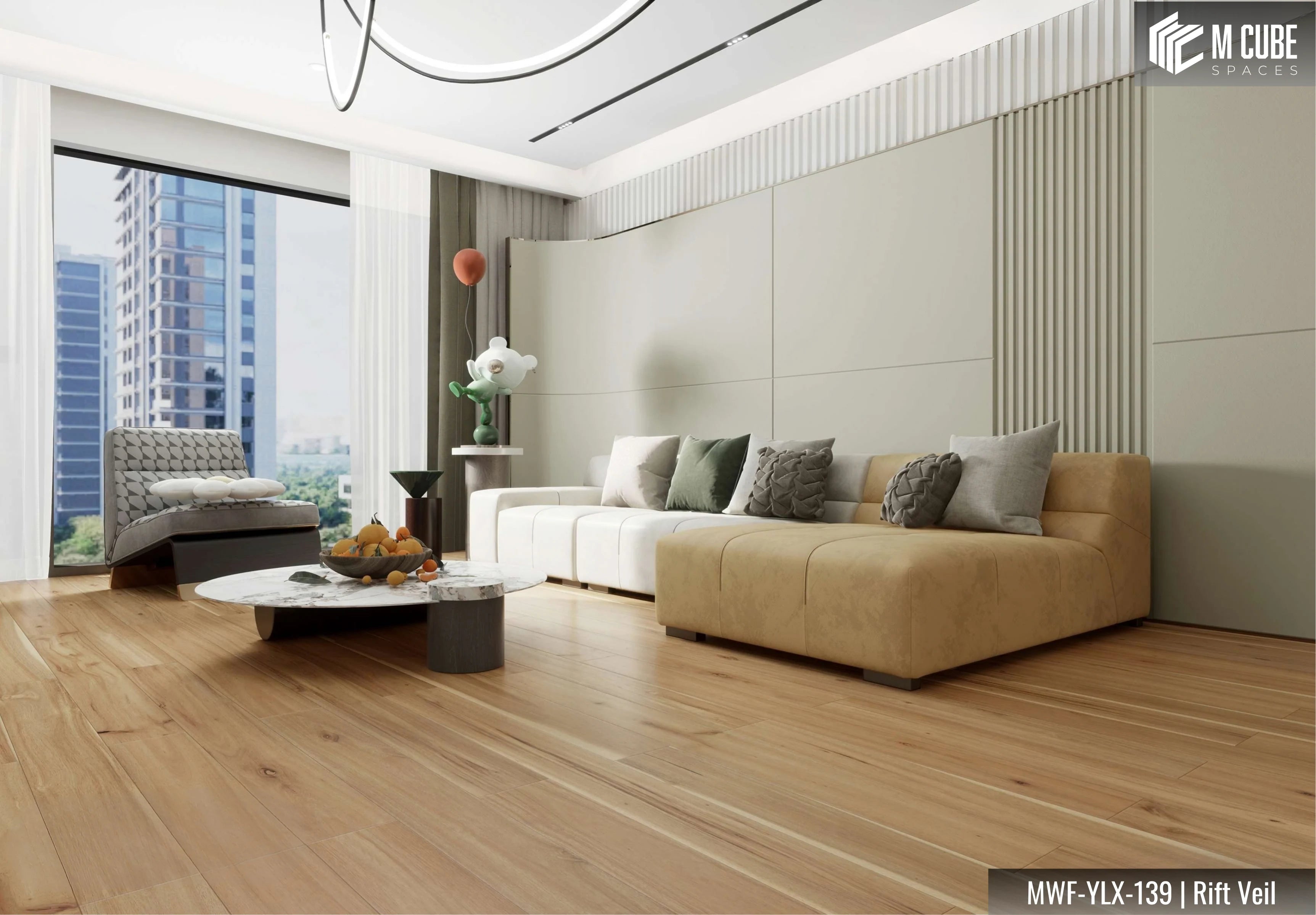 MWF-YLX-139 Rift Veil Solid Hardwood Flooring Interior Application 2