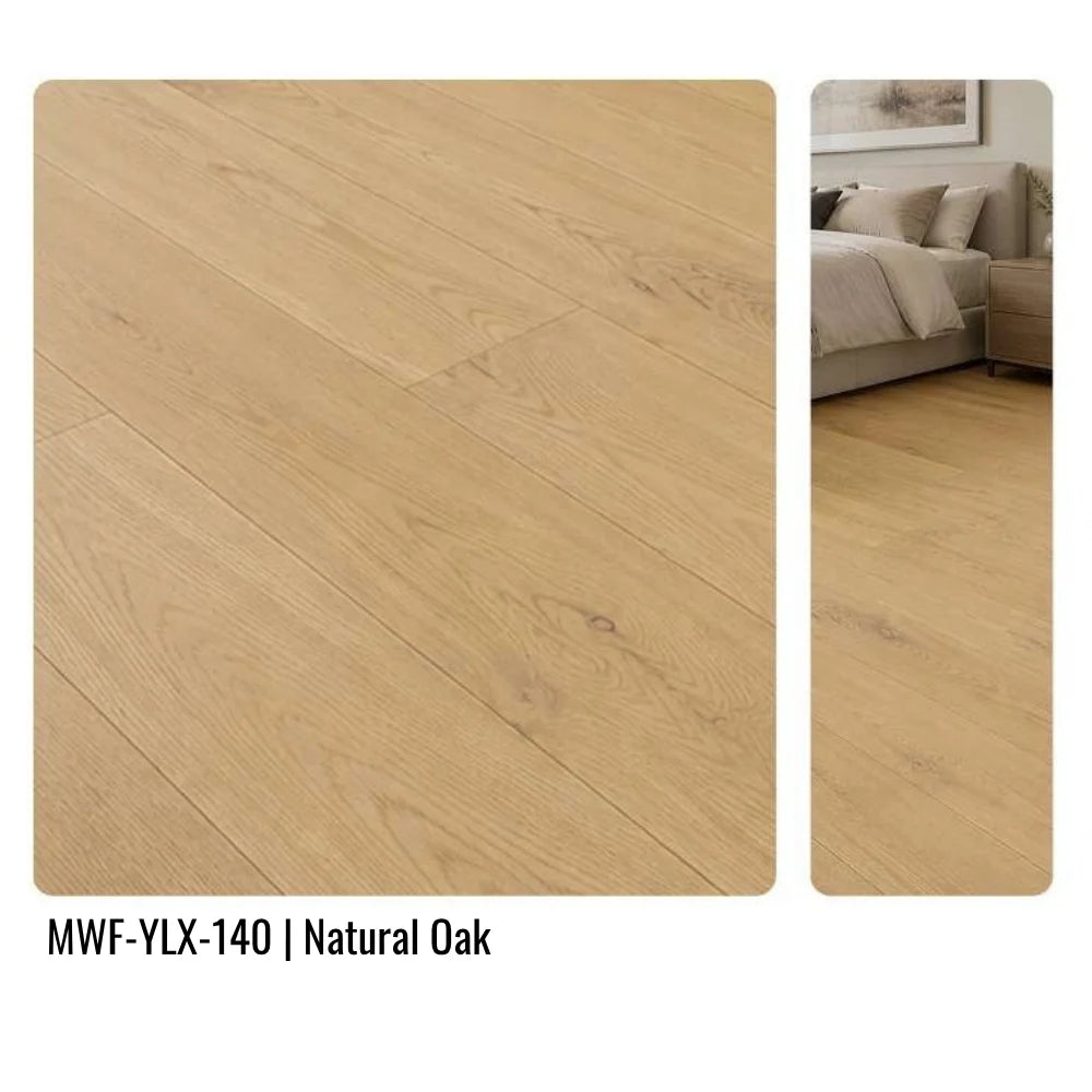 MWF-YLX-140 Natural Oak Solid Hardwood Flooring Finish and Grain