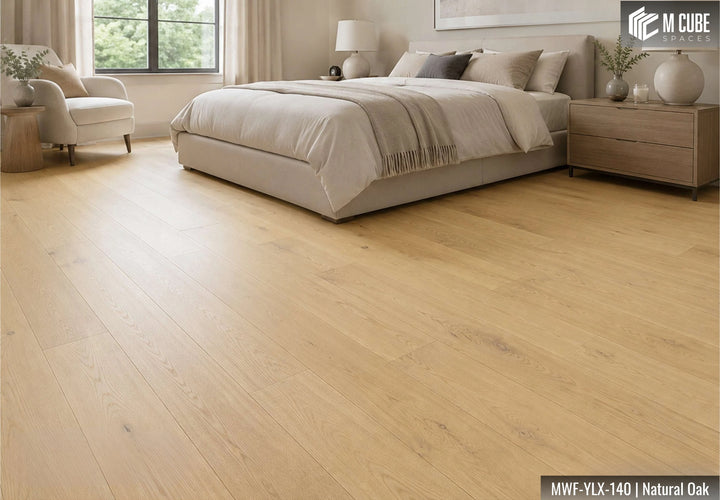 MWF-YLX-140 Natural Oak Solid Hardwood Flooring Interior Application 1