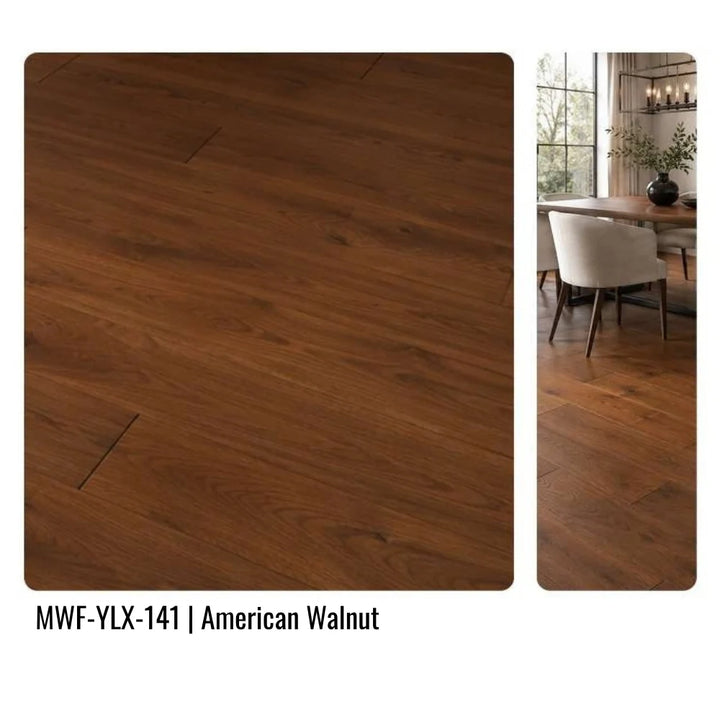MWF-YLX-141 American Walnut Solid Hardwood Flooring Finish and Grain
