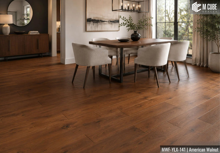 MWF-YLX-141 American Walnut Solid Hardwood Flooring Interior Application 1