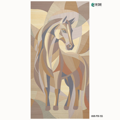 Marquetry Veneer Decorative Panel – MVR-PTR-155 | 8 × 4 ft, 4 mm