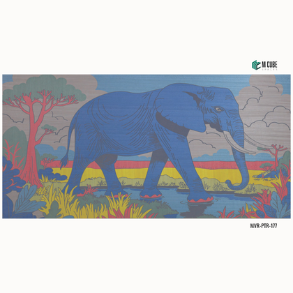 Marquetry Veneer Decorative Panel – MVR-PTR-177 | 8 × 4 ft, 4 mm