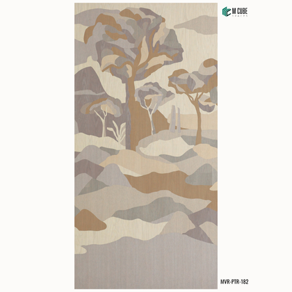 Marquetry Veneer Decorative Panel – MVR-PTR-182 | 8 × 4 ft, 4 mm