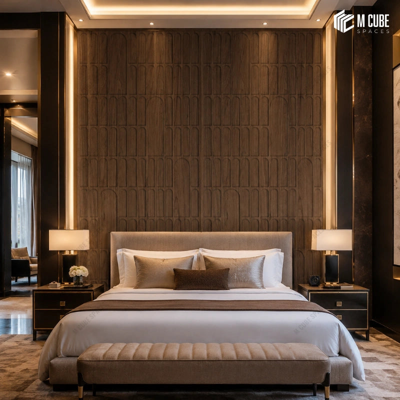 Contemporary Arch Pattern Decorative Panels for Luxury Bedroom Headboard Walls