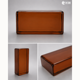 Orange Solid Glass Brick – Pure Color | 200 x 100 x 50 mm